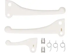 Domino Bremshebel / Dekohebel-Set Kunststoff weiss | Piaggio Ciao PX, SI, Bravo 2 / Garelli Domino Bremshebel / Dekohebel-Set Kunststoff weiss | Piaggio Ciao PX, SI, Bravo 2 / Garelli
