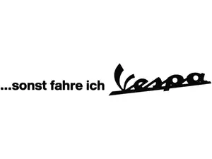 mk-Merch autocollant "... sinon je roule en Vespa" 240 x 37.5 mm noir mk-Merch autocollant "... sinon je roule en Vespa" 240 x 37.5 mm noir