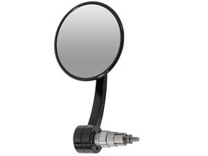 Rétroviseur HIGHSIDER CNC rond, version enfichable noir Rétroviseur HIGHSIDER CNC rond, version enfichable noir